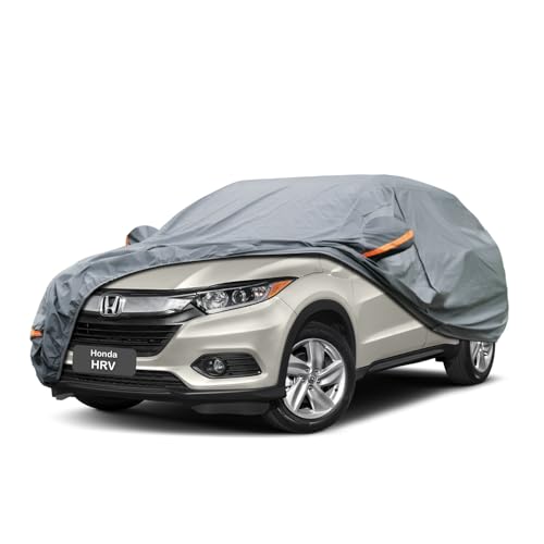 Image of GUNHYI Premium Car Cover Custom Fit Honda HRV HR-V (1998-2026), 16 Layers Heavy Duty Car Cover Waterproof All Weather with Zipper Door for Sun Rain Snow Dust Uv Protection
