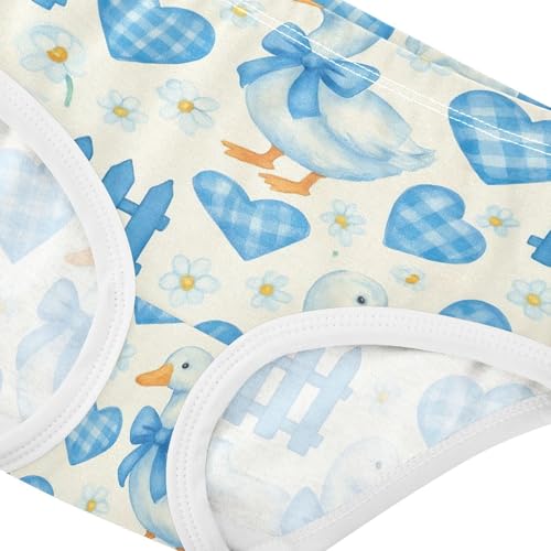 Joisal White Ducks Blue Ribbon Bows Girls Underwear Toddlers 2t Cotton Panties for Girl Cartoon Briefs Kids Undies4