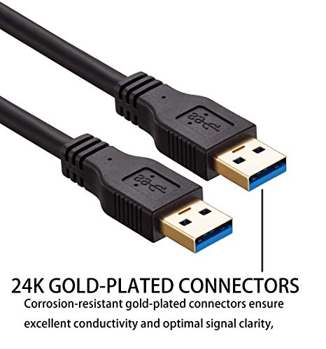 Ruaeoda Usb To Usb Cable Male To Male 20 Ft, Long Usb 3.0 Cable A To A For Data Transfer Hard Drive Enclosures, Printer, Modem, Cameras #TOP6
