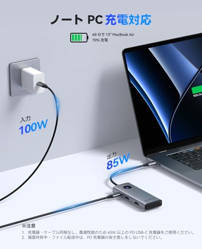 ORICO 8 in 1 ドッキングステーション (Dual HDMI)