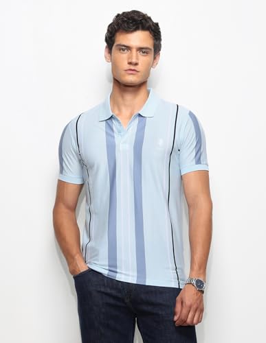 Image of U.s.Polo Association Men's Vertical Striped Slim fit Polo Shirt