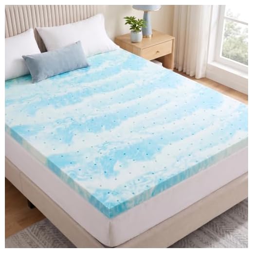 OLIXIS 2 Inch Twin Cooling Gel Infused Memory Foam Mattress Topper, Bed Pad