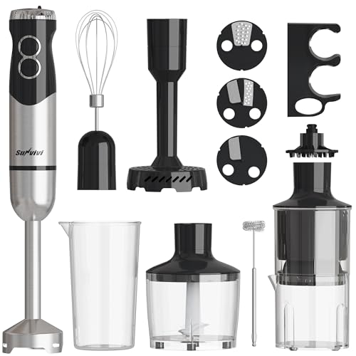SUNVIVIPRO 1000W Professional Hand Blender, 12-Speed Heavy Duty I...