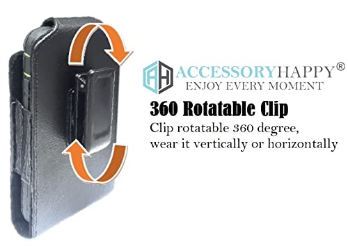 Premium Swivel Leather Cell Phone Carrier Holster Men Cell Phone Belt Holder, For Iphone Holster 11 Pro Max Iphone 7 Plus 8 Plus 12 13 Pro Max, Rugged Clip Belt Phone Pouch Fit Defender Or Thick Case #TOP4