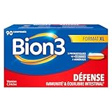 Bion3 Défense comprimés, complément alimentaire multivitaminé pour le soutien du système immunitaire¹ avec vitamine C, vitamine D, zinc et fer + probiotiques, 90 comprimés, 3 mois de prise