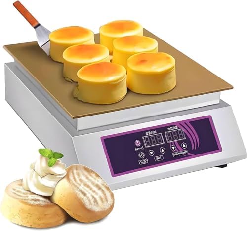Commercial Electric Griddle - Pancake Maker & Muffin Machine with Copper Heating Plate for Home, Kitchen, Restaurant, and Bar - Perfect for Dorayaki & Soufflé Cooking