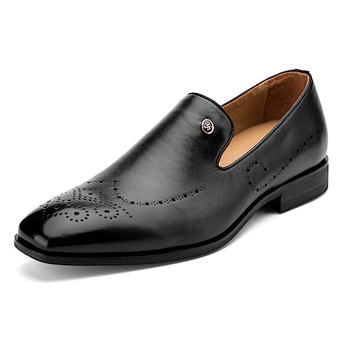MEIJIANA Mocassin Homme Loafers Chaussures Ville Décontractées Homme Chaussures Bateau Elégantes Chaussure Mariage, noir-03, 44 EU (11 UK)