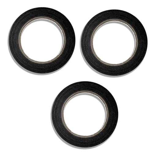 Image of Black Garment Adhesive Tape - 3 /8 inch x 60 Yards, 3 Rolls | Precision Marking & Draping Tape for Tailors, Dry Cleaners, Fashion Design Students, Pattern Makers & Clothing Manufacturers