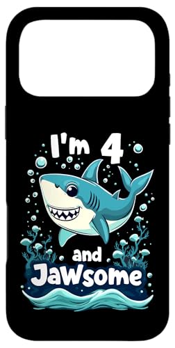 I'm 4 and Jawsome Shark 4΂̒a qp X}zP[X iPhone 17 Pro Max p
