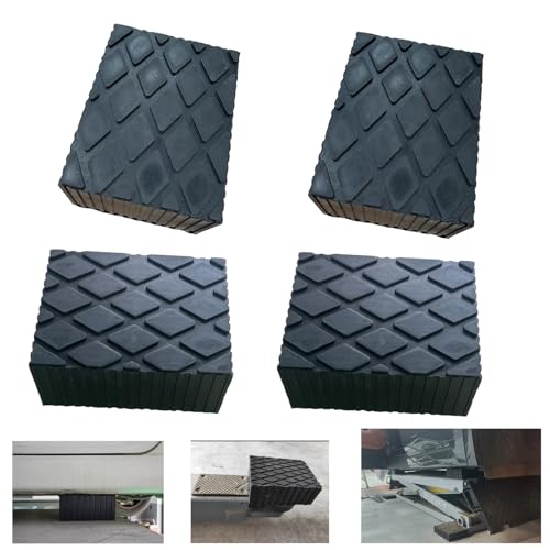 Image of 4 Pure Solid Universal Rubber Lift Pads, Used for car Lifts, Jacks, Frames 6-3 /8 inchx 4-3 /4 inch x 3 inch(160mm x 120mm x 75mm)