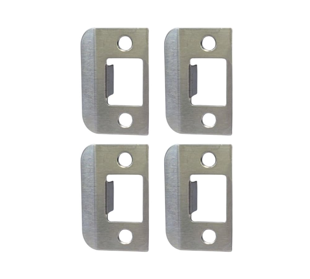 QCAA Stainless Steel Extended Lip Strike, 1-1/2"X2-1/4", Satin Nickel, 4 Pack, Made in Taiwan