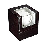 TIMLOG Single Automatic Watch Winder with High Gloss Piano Lacquer Finish Wooden Watch Winders with