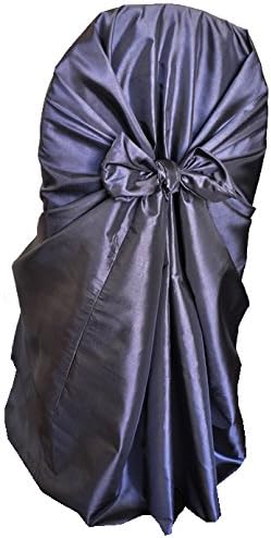 Miniatura 5 de Wedding Linens Inc. (2 piezas) Fundas de silla universales de tafetán para restaurante, boda, banquete, eventos, color champán
