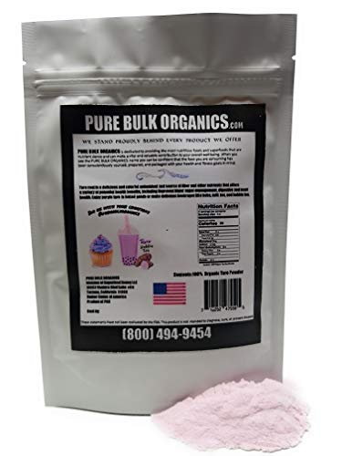 Pure Bulk Organics 100% Organic Taro Powder for Baking, Taiwan Style Milk Tea, Bubble Tea, Boba and Exotic Desserts. High in Fiber & Vitamins. Nothing Added, Just Delicious > Taro Root Powder