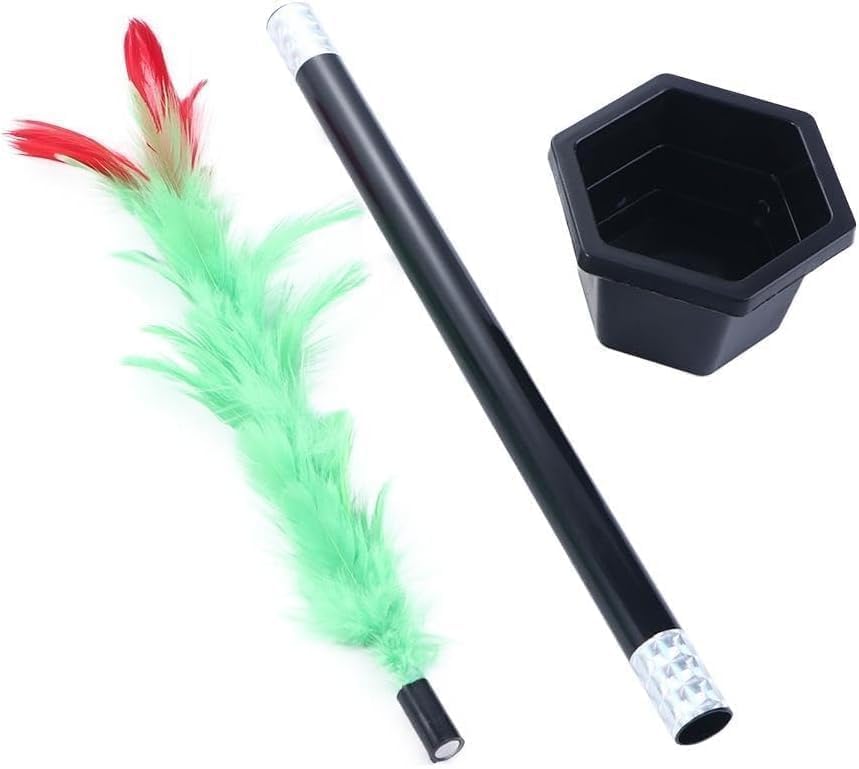 CXZDR Magic Wand to Flower Trick, Black Stick to Rose, Performance Prop, for Adults and Teenagers, Magician Accessory