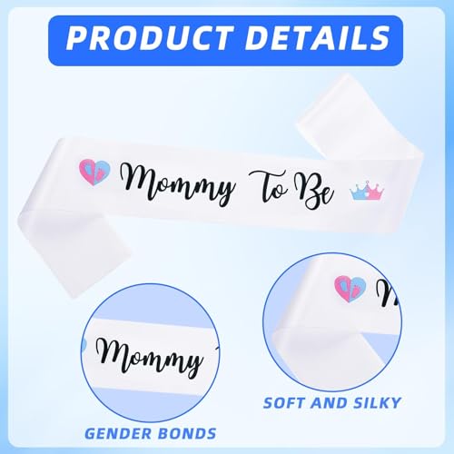 Image of 3PCS Mommy and Daddy To Be Badges Pins, Gender Reveal Baby Shower Badge & Mommy and Daddy to Be Pins Badges Decorations for Pregnant Keepsake Gifts