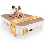 Air Mattress Queen with Built-in Pump – 18" Raised Inflatable Mattress with High-Speed Pump, Durable Blow Up Mattress, colchón inflable, Carry Bag, Comfy Air Bed Perfect for Guests, Glamping, Moving