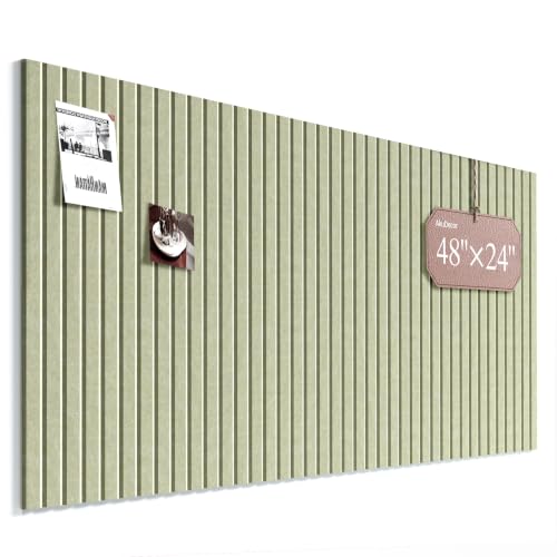 AkuDecor Large Felt Bulletin Board 48" x 24", Sage Green