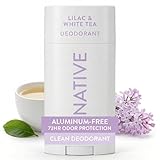 Native Deodorant Contains Naturally Derived Ingredients, 72 Hour Odor Control, Deodorant for Women and Men, Aluminum Free, Lilac & White Tea 2.65oz
