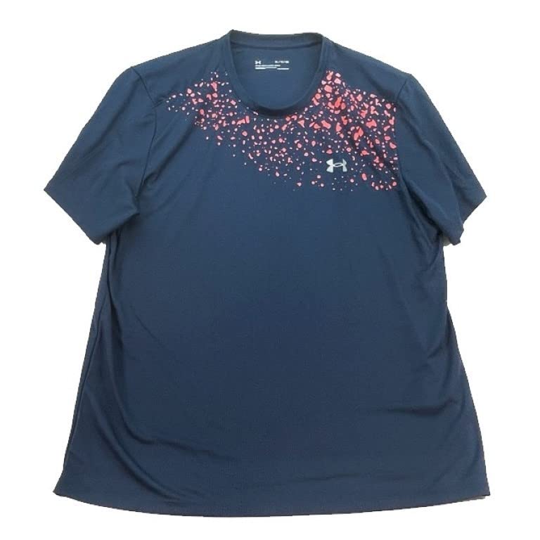 Under Armour Mens Speed Stride Tee Fitted Navy Short-Sleeve Shirt XL
