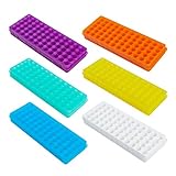 OLYCRAFT 6PCS Polypropylene Microcentrifuge Tube Rack, Double Panel 60-Well Centrifuge Test Tube...