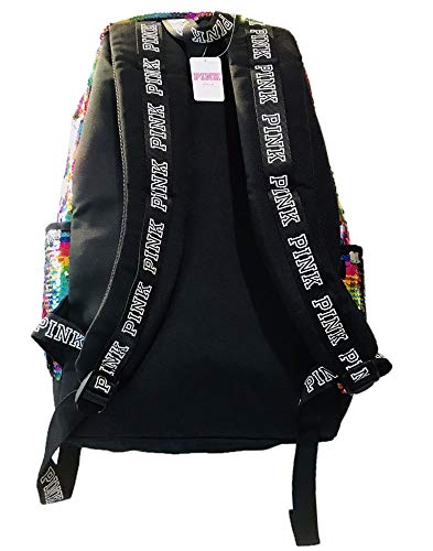 Victoria's Secret Pink Campus Backpack Multicolor Bling Fashion Show Rainbow3