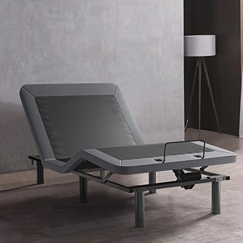 Sunsgrove Motorized Upholstered Adjustable Bed Base With Wireless Remote, Head And Foot Incline, Memory Pre-Sets, Anti-Snore, Zero Gravity, Adjustable Leg Heights Bed Frame, Twin Xl, Split King #TOP7