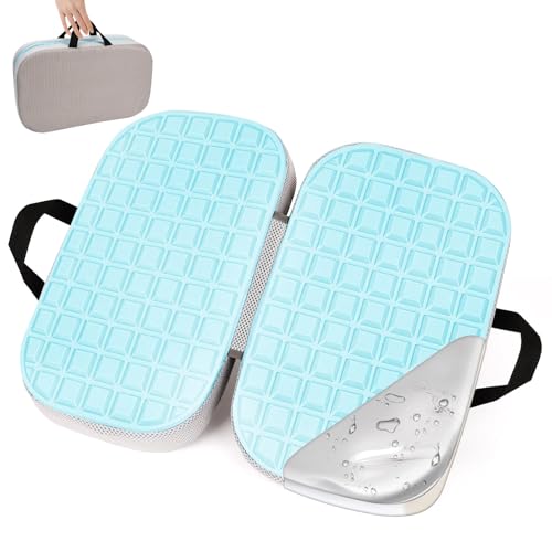 Haoiena Portable Memory Foam Travel Seat Cushion,Thick Non-Slip Cooling Airplane Seat Cushion for Long Sitting Pressure Relief for Long Flights Travel,Commute, Airplanes, Camping,Office