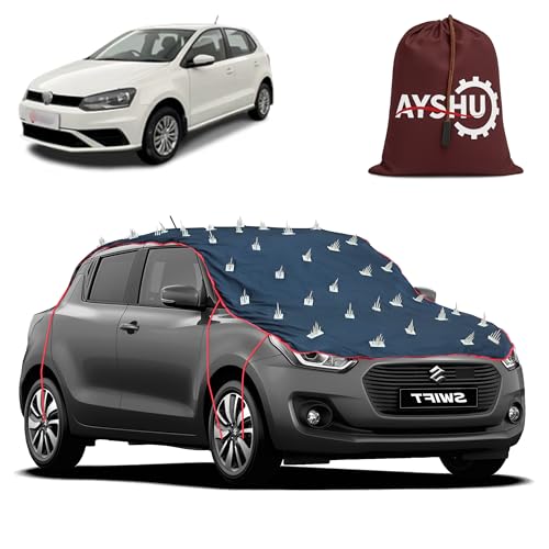 Image of AYSHU Water-Resistant Spike Car Cover for Fiat Palio Stile - Protects from Dogs, Monkeys, Dust, Sunlight & UV - Full Roof Universal Fit