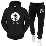Dragon Ball Casual Trainingsanzug Unisex Anime Goku Hoodie Sweatshirt Jogger Hosen Anzug 2 Stück Die Grappler Dragon Ball Goku Cosplay Set