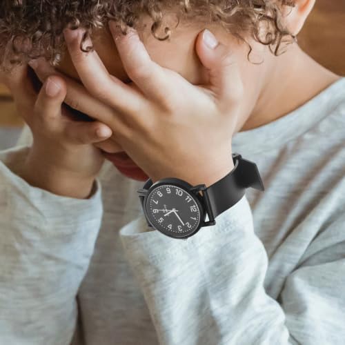 LALAFINA Vintage Quartz Wrist Watch with Large Black Dial for Students - 3