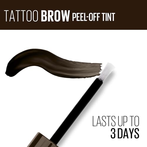 Maybelline New York Eyebrow Tint, With Tip Brush Applicator, Peel Off Formula, Tattoo Brow Longlasting Tint, Waterproof & Smudge Proof, Dark Brown, 4.9 ml by Maybelline - Image 4