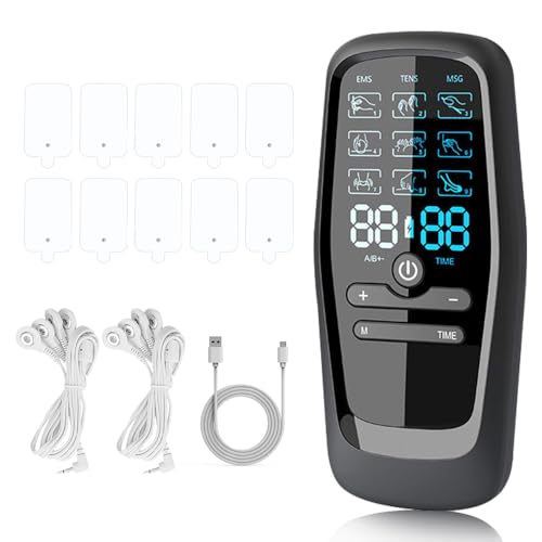 AVCXEC Tens Gerät Schmerztherapie mit 10 Patches, Hat 9 Massagemodi, Perioden Simulator für Männer, Wehen Simulator für Männer, Periodensimulator für Muskelaufbau Schmerzlinderung Muskelumschulung