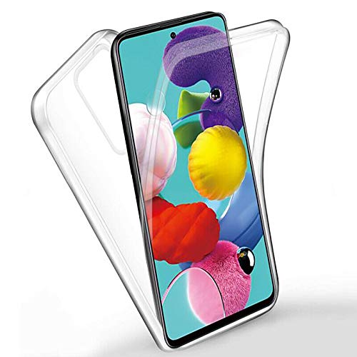 ACgsm Coque Transparente Samsung A 51 Silicone Gel TPU Souple Cover