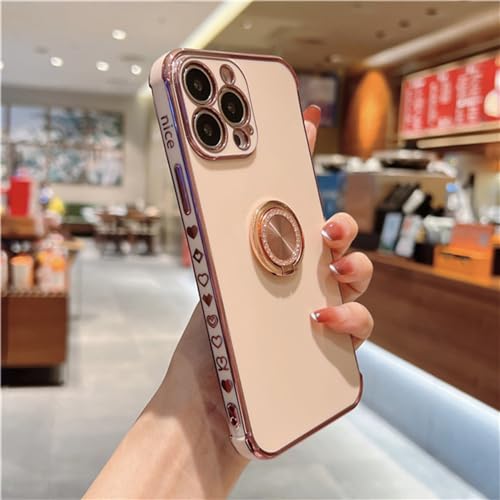Coque iPhone de luxe avec finition placage or et anneau de maintien
