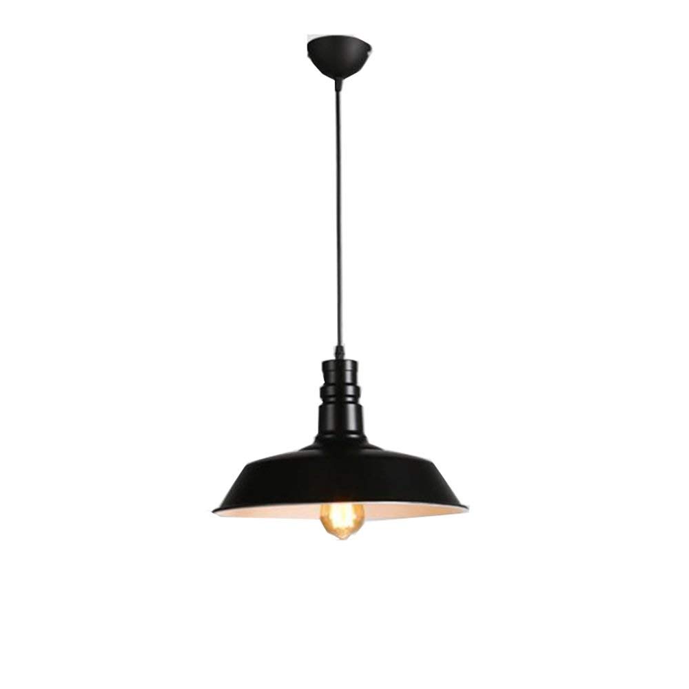Chandelier industriel en fer noir 26cm pour déco de restaurant moderne