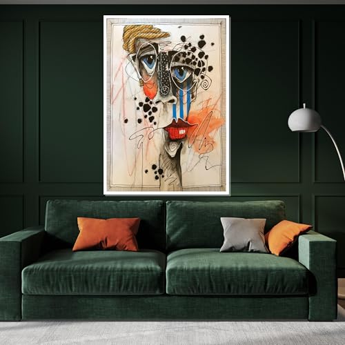 Design coloré portrait abstrait pour raviver un mur blanc triste - 3