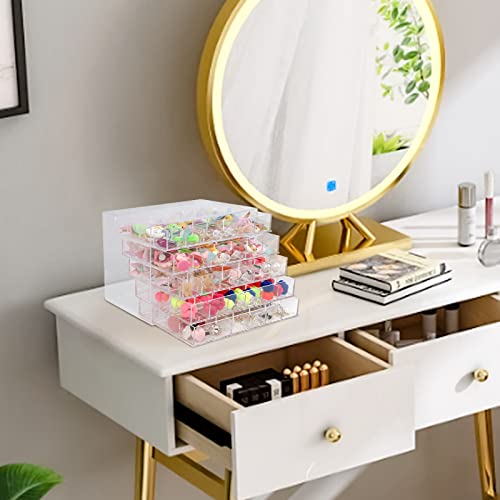 Zuiaso Acrylic Jewelry Box With 5 Drawers, 120 Compartments Transparent Storage Box, Transparent Display Stand For Earrings, Necklaces, Rings And Bracelets #TOP7