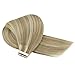 Sunny Blonde Tape in Hair Extensions Human Hair Invisible Tape ins Extensions Real Hair Golden Blonde Highlight Platinum Blonde Hair Extensions Tape ins Blonde 50g 20pcs 18inch