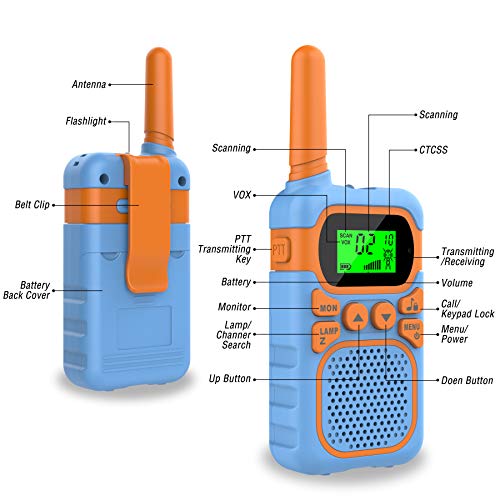 Kids Walkie Talkies With 22 Channels 3 Mile Range, Itshiny Walkie Talkies For Kids [3 Pack] Christmas Day Birthday Toys Gifts #TOP4