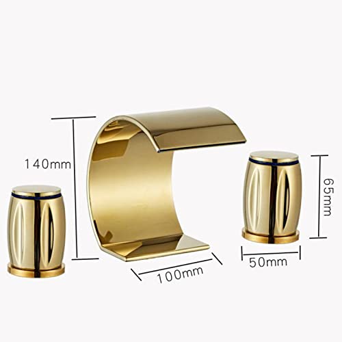 Mitigeur de lavabo 3 trous jet cascade et double commande eau chaude froide - 2