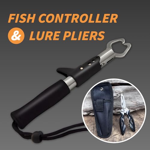 Alicate de pesca, alicate de anel dividido, kit grande de ferramentas de pesca em água salgada com a