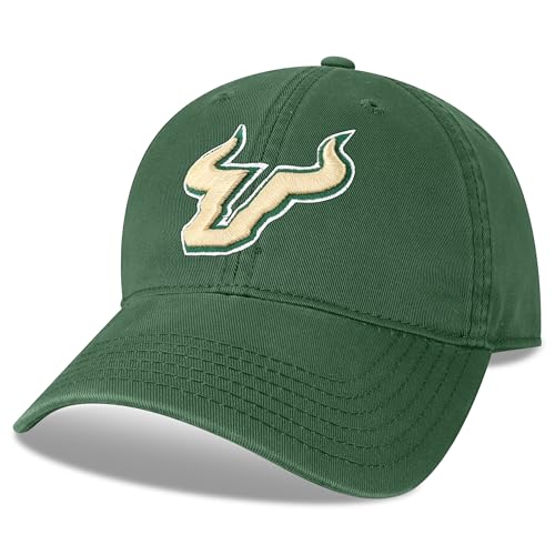 Legacy NCAA Officially Licensed Baseball Hat, South Florida Bulls, Lightweight Cap for Men & Women, Relaxed Twill Adjustable (EZA), Dark Green, One Size Fits Most, Adjustable Fabric Closure