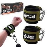 J Bryant Cinghie per polsi imbottite in neoprene con chiusura triangolare regolabile in velcro e design sicuro del polsino per allenamenti con macchine a cavi e allenamento di forza