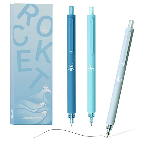 Image of KaCo Rocket Gel Pen Marine Gel Pen Pack Of 3, Black