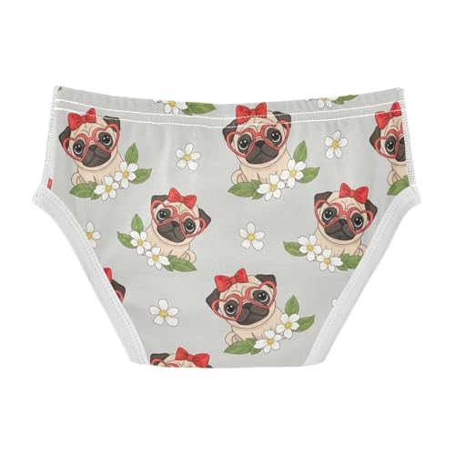 CHIFIGNO Underwear for Boys Cute Cartoon Pugs Cotton Boys' Briefs Soft Printed Underwear Briefs2