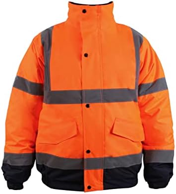 Blackrock Hi-Vis Orange/Navy Two Tone Bomber with Waterproof Taped Seams Jacket, fully EN certified - 2XL