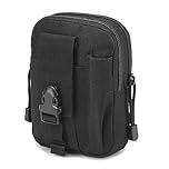 Tactical Molle Pouch Compact Utility Belt, EDC Military Waist Bag Fanny Pack for Men Women, Lightweight Durable Small Gadget Pouch for Hiking Camping Sports Outdoor Activities