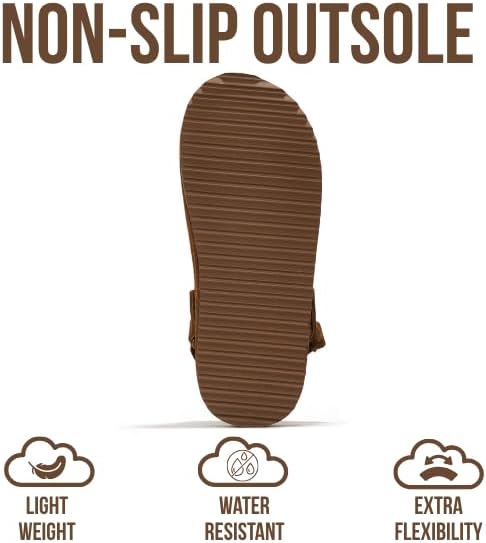 Project Cloud 100% Genuine Leather Clogs for Women - Memory Foam Womens Clogs & Mules with Adjustable Straps - Lightweight Platform Shoes Non-Slip Slides (Goldstar) - Image 5