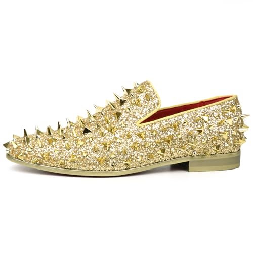 FI-7517 Glitter Multi Size Spikes Slip on Loafer2